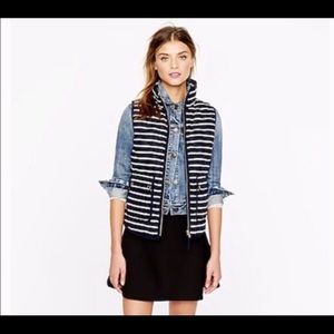 JCrew Navy & White Vest